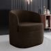 Kit 2 Poltronas Decorativas Design Moderno Bel Sala de Estar Base Giratória Veludo Marrom G33 - Gran Belo