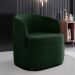 Kit 2 Poltronas Decorativas Design Moderno Bel Sala de Estar Base Giratória Veludo Verde G33 - Gran Belo