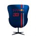Kit 2 Poltronas Decorativas Egg Chair RB Nº33 c/Regulagem de Altura Azul/Preto G53 - Gran Belo
