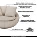 Kit 2 Poltronas Decorativas Giratória Sala de Estar Afrodite Linho Bege G45 - Gran Belo