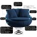Kit 2 Poltronas Decorativas Giratória Sala de Estar Afrodite Veludo Azul Marinho - Gran Belo