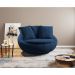 Kit 2 Poltronas Decorativas Giratória Sala de Estar Afrodite Veludo Azul Marinho - Gran Belo
