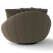 Kit 2 Poltronas Decorativas Giratória Sala de Estar Afrodite Veludo Marrom Claro G45 - Gran Belo
