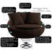 Kit 2 Poltronas Decorativas Giratória Sala de Estar Afrodite Veludo Marrom G45 - Gran Belo