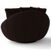 Kit 2 Poltronas Decorativas Giratória Sala de Estar Afrodite Veludo Marrom G45 - Gran Belo