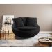 Kit 2 Poltronas Decorativas Giratória Sala de Estar Afrodite Veludo Preto G45 - Gran Belo