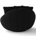 Kit 2 Poltronas Decorativas Giratória Sala de Estar Afrodite Veludo Preto G45 - Gran Belo