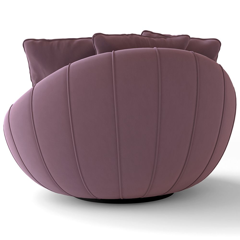 Kit 2 Poltronas Decorativas Giratória Sala de Estar Afrodite Veludo Rosê G45 - Gran Belo