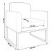 Kit 2 Poltronas Decorativas Isabella Base Industrial Linho Bege/Preto G19