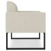 Kit 2 Poltronas Decorativas Isabella Base Industrial Linho Bege/Preto G19