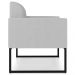 Kit 2 Poltronas Decorativas Isabella Base Industrial Linho Cinza/Preto G19