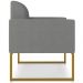 Kit 2 Poltronas Decorativas Isabella Base Industrial Linho Grafite/Dourado G19