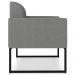 Kit 2 Poltronas Decorativas Isabella Base Industrial Linho Grafite/Preto G19