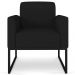Kit 2 Poltronas Decorativas Isabella Base Industrial Linho Preto G19