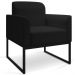 Kit 2 Poltronas Decorativas Isabella Base Industrial Linho Preto G19