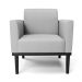Kit 2 Poltronas Decorativas Isabella Pés Fixo em Madeira Preto Linho Cinza G19 - Gran Belo