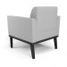 Kit 2 Poltronas Decorativas Isabella Pés Fixo em Madeira Preto Linho Cinza G19 - Gran Belo