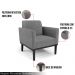 Kit 2 Poltronas Decorativas Isabella Pés Fixo em Madeira Preto Linho Cinza Mesclado G19 - Gran Belo
