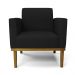Kit 2 Poltronas Decorativas Isabella Pés Fixo em Madeira Preto Linho Preto G19 - Gran Belo
