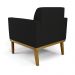 Kit 2 Poltronas Decorativas Isabella Pés Fixo em Madeira Preto Linho Preto G19 - Gran Belo