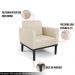 Kit 2 Poltronas Decorativas Isabella Pés Fixo em Madeira Preto PU Bege G19 - Gran Belo