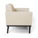 Kit 2 Poltronas Decorativas Isabella Pés Fixo em Madeira Preto PU Bege G19 - Gran Belo