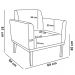 Kit 2 Poltronas Decorativas Isabella Pés Fixo em Madeira Preto PU Branco G19 - Gran Belo