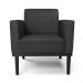 Kit 2 Poltronas Decorativas Isabella Pés Fixo em Madeira Preto PU Preto G19 - Gran Belo