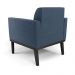 Kit 2 Poltronas Decorativas Isabella Pés Fixo em Madeira Preto Suede Azul Marinho G19 - Gran Belo
