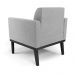 Kit 2 Poltronas Decorativas Isabella Pés Fixo em Madeira Preto Suede Cinza G19 - Gran Belo