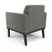 Kit 2 Poltronas Decorativas Isabella Pés Fixo em Madeira Preto Suede Grafite G19 - Gran Belo