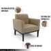 Kit 2 Poltronas Decorativas Isabella Pés Fixo em Madeira Preto Suede Nude G19 - Gran Belo