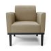 Kit 2 Poltronas Decorativas Isabella Pés Fixo em Madeira Preto Suede Nude G19 - Gran Belo