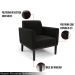 Kit 2 Poltronas Decorativas Isabella Pés Fixo em Madeira Preto Suede Preto G19 - Gran Belo