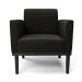 Kit 2 Poltronas Decorativas Isabella Pés Fixo em Madeira Preto Suede Preto G19 - Gran Belo
