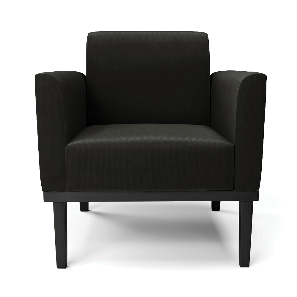 Kit 2 Poltronas Decorativas Isabella Pés Fixo em Madeira Preto Suede Preto G19 - Gran Belo