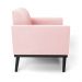 Kit 2 Poltronas Decorativas Isabella Pés Fixo em Madeira Preto Suede Rosa Bebê G19 - Gran Belo