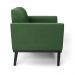 Kit 2 Poltronas Decorativas Isabella Pés Fixo em Madeira Preto Suede Verde G19 - Gran Belo
