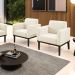Kit 2 Poltronas Decorativas Isabella Pés Fixo em Madeira Preto Veludo Bege G19 - Gran Belo