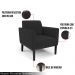 Kit 2 Poltronas Decorativas Isabella Pés Fixo em Madeira Preto Veludo Preto G19 - Gran Belo