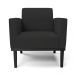 Kit 2 Poltronas Decorativas Isabella Pés Fixo em Madeira Preto Veludo Preto G19 - Gran Belo