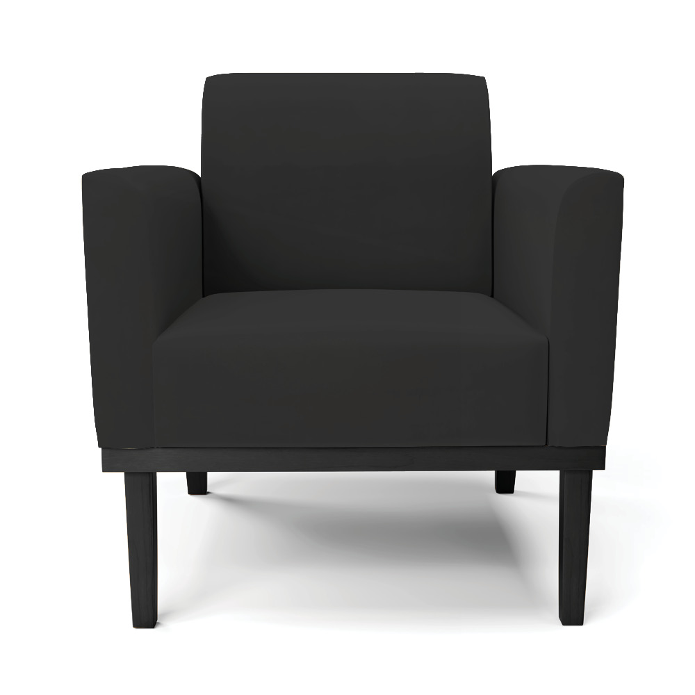 Kit 2 Poltronas Decorativas Isabella Pés Fixo em Madeira Preto Veludo Preto G19 - Gran Belo