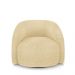 Kit 2 Poltronas Decorativas Jenny Base Giratória em Metal Preto Bouclê Bege G45 - Gran Belo