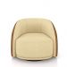 Kit 2 Poltronas Decorativas Jenny Base Giratória em Metal Preto Bouclê Bege/Caramelo G45 - Gran Belo
