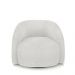 Kit 2 Poltronas Decorativas Jenny Base Giratória em Metal Preto Bouclê Branco G45 - Gran Belo