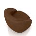Kit 2 Poltronas Decorativas Jenny Base Giratória em Metal Preto PU Marrom G45 - Gran Belo
