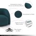 Kit 2 Poltronas Decorativas Jenny Base Giratória em Metal Preto Veludo Azul Marinho G45 - Gran Belo
