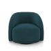Kit 2 Poltronas Decorativas Jenny Base Giratória em Metal Preto Veludo Azul Marinho G45 - Gran Belo