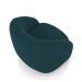 Kit 2 Poltronas Decorativas Jenny Base Giratória em Metal Preto Veludo Azul Marinho G45 - Gran Belo
