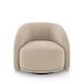 Kit 2 Poltronas Decorativas Jenny Base Giratória em Metal Preto Veludo Bege G45 - Gran Belo